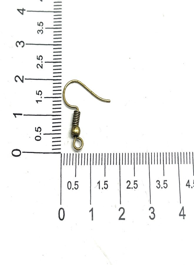 Excellentcrafts 100Pcs Earring Hooks for Jewelry Making � Fish Hook Ear Wires in Gold, Silver, Bronze, Rose Gold, Black � DIY Earring Making Kit for Women, Crafters & Beginners � 50 Pairs (Bronze Antique) - Image 4
